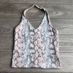 AE snake skin halter top